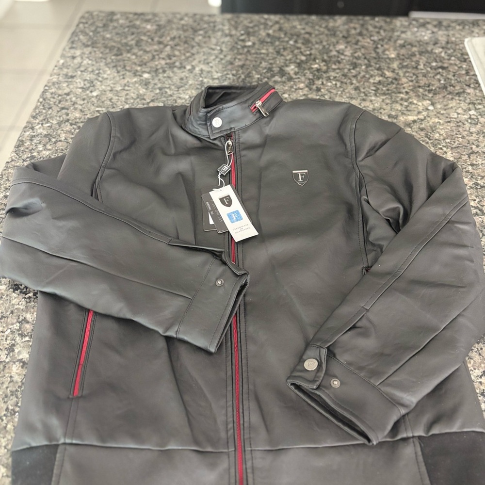 Men's Ferrari Black Faux Leather Jacket